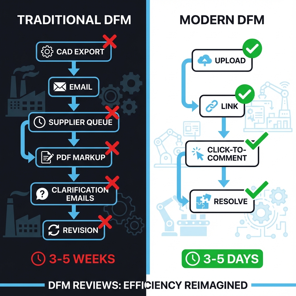 Comparison of Traditional DFM vs Modern DFM workflows